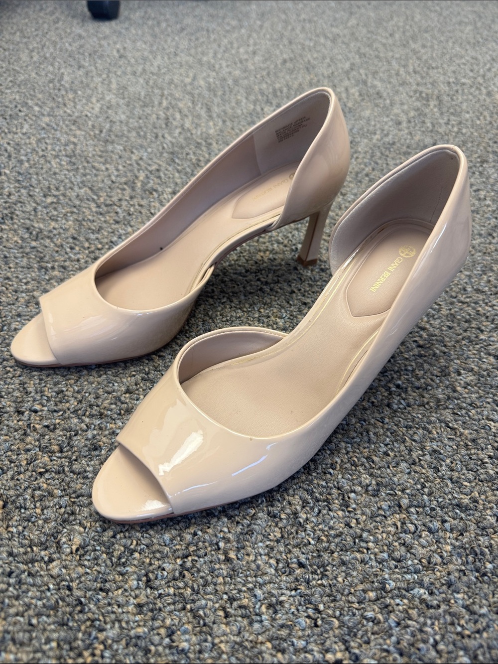 Giani Bernini Blush Patent Peep-Toe Heels